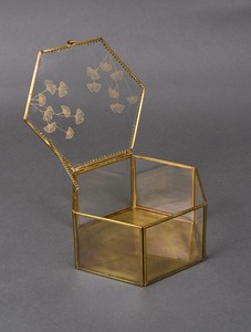 Boîte à bijoux en métal et verre pour fleurs séchées, boîte de rangement de bureau, boîte de présentation de bijoux, boîte cadeau de mariage, cadeau de fête - Product Image 3
