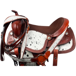 Selle d'équitation western en cuir véritable, équipement de cowboy personnalisé avec artisanat de qualité supérieure et décorations artisanales - Product Image 5