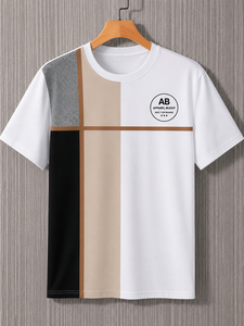 T-shirt décontracté à manches courtes 100 % coton pour homme de la marque AMY, coupe classique, couleur unie, personnalisable avec logo, vente en gros - Product Image 1