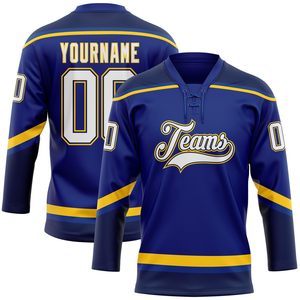 Maillot de hockey sur glace personnalisé sublimé 100 % polyester, anti-humidité, séchage rapide, couleur unie, nom et logo d'équipe personnalisés, positions Massee - Product Image 4