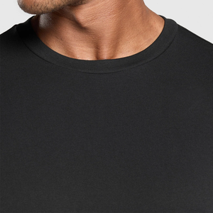 T-shirt à manches courtes pour homme, col rond, coupe classique, style jersey, 100% coton, respirant, couleur unie, imprimé, 220g - Product Image 5