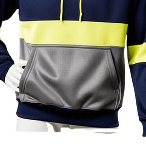 High Visibility Reflective Safety Hoodie Full Zip <b>Work</b> Jacket Detachable Hood <b>Waterproof</b> Breathable Hoodie OEM Safety Workwear - Product Image 4