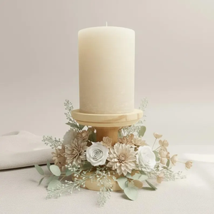 Candelabro de Madera, Decoración de Mesa para Bodas, Centro de Mesa Rústico, Soporte para Velas, Decoración de Comedor Estilo Granja - Product Image 3