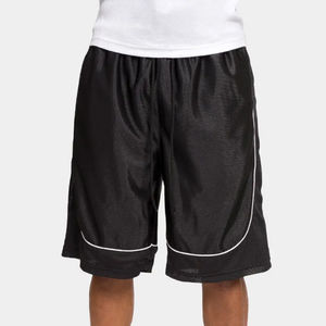 Shorts en maille 100 % polyester pour hommes, respirants, pour la gym, le sport, l'été, le fitness, le basketball, impression personnalisée, couleur unie, vente en gros - Product Image 1