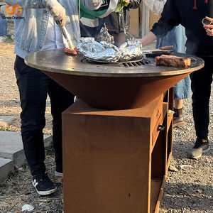 Parrilla de Acero Corten Grande y Moderna 2026, para Asar a la Leña, con Control Remoto y Altura Ajustable, para Cocina al Aire Libre - Product Image 5