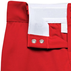 Pantalon de baseball rouge ajusté pour hommes et femmes, en polyester respirant, avec fermeture éclair, couleur unie, poches, revers rayés, protection UV - Product Image 6