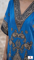 Robe Kaftan Imprimée Personnalisée pour Femme, Cache-maillot de Plage Ample et Léger, Tenue de Vacances, Fabricant OEM ODM, Tissu Personnalisé