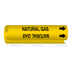 Marqueur de tuyau de gaz naturel flexible haute performance Brady 5 x 8 pouces pour l'identification des tuyaux industriels - Product Image 1