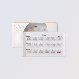 Extensions de cils individuelles Ollio Pearl Mascara Salon, extensions de cils en pack unique, faux cils brun doux - Product Image 1