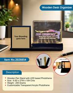 Organisateur de bureau haut de gamme avec présentoir pour cartes de visite, organisateur de bureau moderne pour cadres avec porte-cartes de visite - Product Image 2