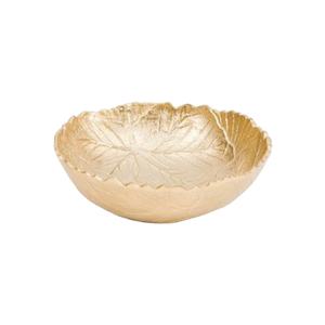 Event Supplies Decorative Gold Dish Round Shape Luxury Leaf Style Fruits Salad Serving <b>Bowls</b> <b>Metal</b> Crafts American <b>Bowl</b> Latest - Product Image 1