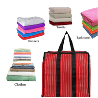 Sac de rangement robuste pour le shopping, les bagages et les voyages, avec fermeture éclair et poignées solides, idéal pour les vêtements, les courses et les voyages