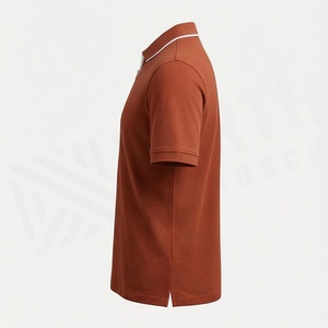 เสื้อโปโลผู้ชายสำหรับกีฬากอล์ฟ แห้งเร็ว คุณภาพสูง โลโก้สั่งทำได้ ผ้าฝ้าย ระบายอากาศดี ซิปครึ่งตัว เสื้อผ้ากีฬา - Product Image 3