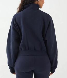 Sweat-shirt à capuche oversize noir pour femme, en polaire délavée, avec strass et nœud, à épaules tombantes, pour l'hiver - Product Image 2