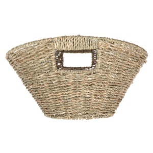 Cesta de almacenamiento de junco marino natural con asas recortadas, cesta de almacenamiento hecha a mano, venta al por mayor, ecológica, hecha en Vietnam - Product Image 2