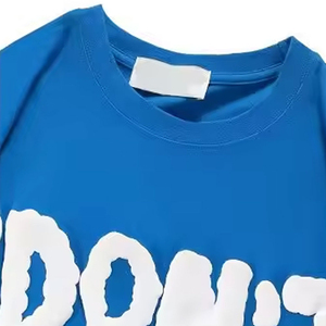 Camisetas Personalizadas para Hombre de Talla Grande, Logotipo 3D Impreso en Relieve, 100% Algodón, Cuello Redondo, Corte Holgado, Ecológicas, Manga Corta, Transpirables - Product Image 3