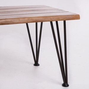 Table basse carrée convertible moderne en teck massif, fabriquée à la main en Indonésie - Product Image 4