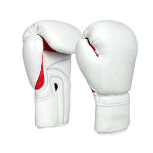 Gants de boxe professionnels en cuir, design flamme, fermeture auto-agrippante, logo personnalisé, confortables, haute qualité pour homme et femme - Product Image 1