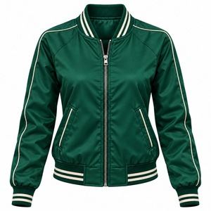 Low MOQ Women's <b>Vintage</b> <b>Bomber</b> <b>Jacket</b> For Sale Wholesale Custom Logo High Quality Ladies <b>Bomber</b> <b>Jacket</b> - Product Image 6