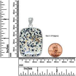 Women's Pendant Natural Dalmatian Jasper Gemstone Stone Pendant Christmas Handmade Jewelry Brass Silver Plated Pendant - Product Image 4