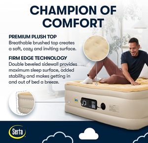 Colchón Inflable con Bomba Antideslizante |   Colchón Inflable de Lujo con Bomba de Aire Integrada para Garantizar un Buen Descanso Nocturno - Product Image 3