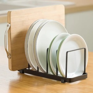 Estante Metálico para Platos de un Solo Nivel, Organizador de Platos y Tazones, Resistente al Óxido, No Plegable, Soporte Decorativo y Elegante para Cocina - Product Image 3