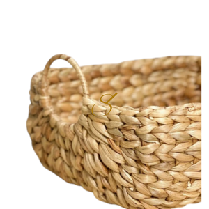 Handmade Water Hyacinth Storage Baskets, <b>Rustic</b> <b>Shelf</b> Organizers - Product Image 2