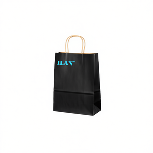 Borsa Regalo ILAN 31x41x15cm con Manico in Carta Nera - Product Image 1