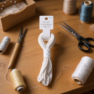 Cordón Trenzado Blanco Ilan Cordon Tirado de 5 mm x 4 m para Manualidades y Costura - Product Image 3