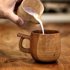 Taza de Madera de Diseño Nórdico Hecha a Mano con Asa, Taza Reutilizable Ecológica para Uso Doméstico - Product Image 2