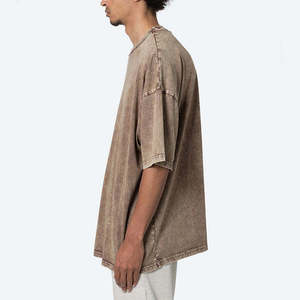 T-shirt pour homme en coton doux, délavé à l'acide, style vintage, coupe décontractée, style streetwear, pour tous les jours, look rétro - Product Image 6