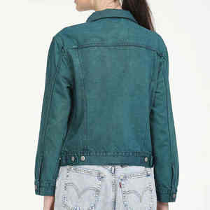 Chaqueta vaquera sostenible para mujer 2026, chaqueta vaquera de alta calidad con precio de mayoreo, logotipo y diseño personalizados - Product Image 4