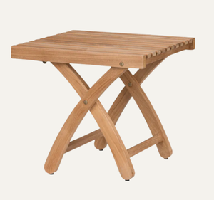Table de salle à manger d'extérieur pliable en teck massif de qualité supérieure, design tropical, plateau à lattes résistant aux intempéries, mobilier pour hôtel et villa - Product Image 1