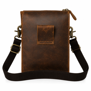 Bolso bandolera hecho a mano para hombre, bolso de hombro tipo mensajero, estilo vintage, para viajes, oficina, uso diario, con cremallera, impermeable - Product Image 4