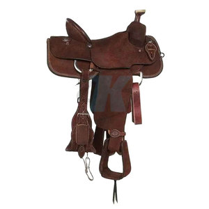 Selle en cuir véritable de qualité supérieure pour l'équitation, l'entraînement et les sports équestres, avec un design confortable, durable et réglable. - Product Image 2