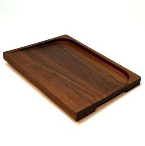 Bandeja de Madera de Mango Contemporánea, Elegante Plato para Servir, Vajilla de Madera Natural para Cocina, Comedor, Restaurante, Hostelería y Hogar - Product Image 1