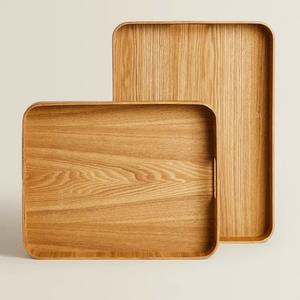 Bandeja de Servicio de Madera para Hostelería, Bandeja de Desayuno de Madera Maciza Resistente para Servicio de Butler - Product Image 6