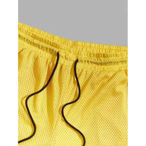Pantalones Cortos de Lona Sólida para Hombre de Marca Personalizada, de Alta Calidad, Impermeables, Transpirables, con Cintura Elástica, para Gimnasio, con Cordón Ajustable, para Verano - Product Image 3