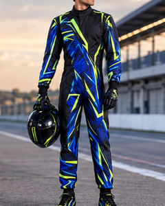 Traje de Carreras de Karting para Hombre, de Secado Rápido, Impermeable, con Estampado por Sublimación, Poliéster/Nailon, Manga Larga, Negro, Azul, Amarillo, Precio Económico, OEM - Product Image 5
