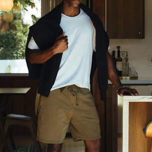 Pantalones cortos de algodón y forro polar personalizados al por mayor para hombre, con estampado digital, transpirables, con cintura elástica, en venta. - Product Image 6