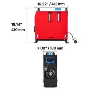 Chauffage d'air diesel 8 kW DC12 24V à chauffage rapide avec télécommande, écran LCD bleu, faible bruit pour système de préchauffage de camping-car - Product Image 6