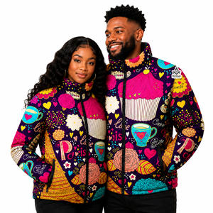 Veste matelassée unisexe haut de gamme pour l'extérieur, motif personnalisé par sublimation, imperméable, hiver, vente en gros de regalia maçonniques Heritage - Product Image 1