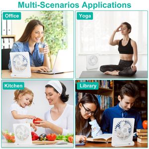 Ventilador de Escritorio Portátil Recargable por USB, 5 Aspas, 3 Velocidades, Silencioso, para Dormitorio y Oficina - Product Image 6