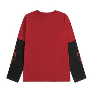 เสื้อยืดแขนยาวไมโครไฟเบอร์เนื้อหนาสองชั้นสำหรับผู้ชาย ลายพิมพ์แบบฟอกสี - Product Image 2