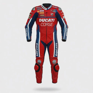 ชุดแข่งรถมอเตอร์ไซค์ MotoCP Rucati ทำจากหนังวัว/หนังจิงโจ้ พร้อมระบบป้องกันขั้นสูงสำหรับสนามแข่งและถนน ตัดเย็บตามสั่ง - Product Image 2