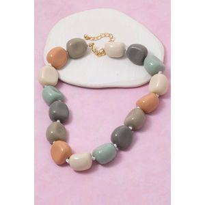 Fashion Multicolor Resin <b>Necklace</b> Handmade Oversized Chain Link <b>Statement</b> <b>Necklace</b> Women's Boutique Jewelry - Product Image 2