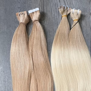 Extensions de cheveux adhésives Remy vierges, style lisse - Product Image 2