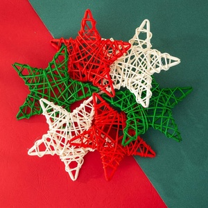Rattan <b>star</b>-shaped ornament indoor outdoor christmas <b>tree</b> ornaments wholesale decor supplies - Product Image 3