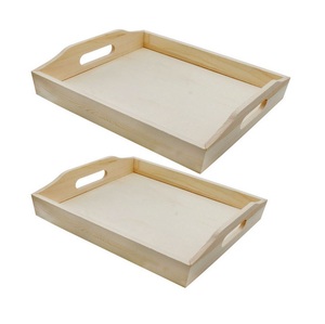 Bandeja Redonda Ajustable de Madera de Acacia para Servir Té y Café, Bandeja de Almacenamiento de Alimentos de Madera, Venta Directa de Fábrica - Product Image 4