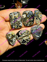 Magnifique Agate Turritella Naturelle, Cabochon en Pierre de Forme Mixte, Taille Personnalisable, pour la Fabrication de Bijoux, FIJAN GEMS, 1 Pièce